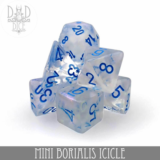 Mini Borialis Icicle Dice Set (10mm) - 