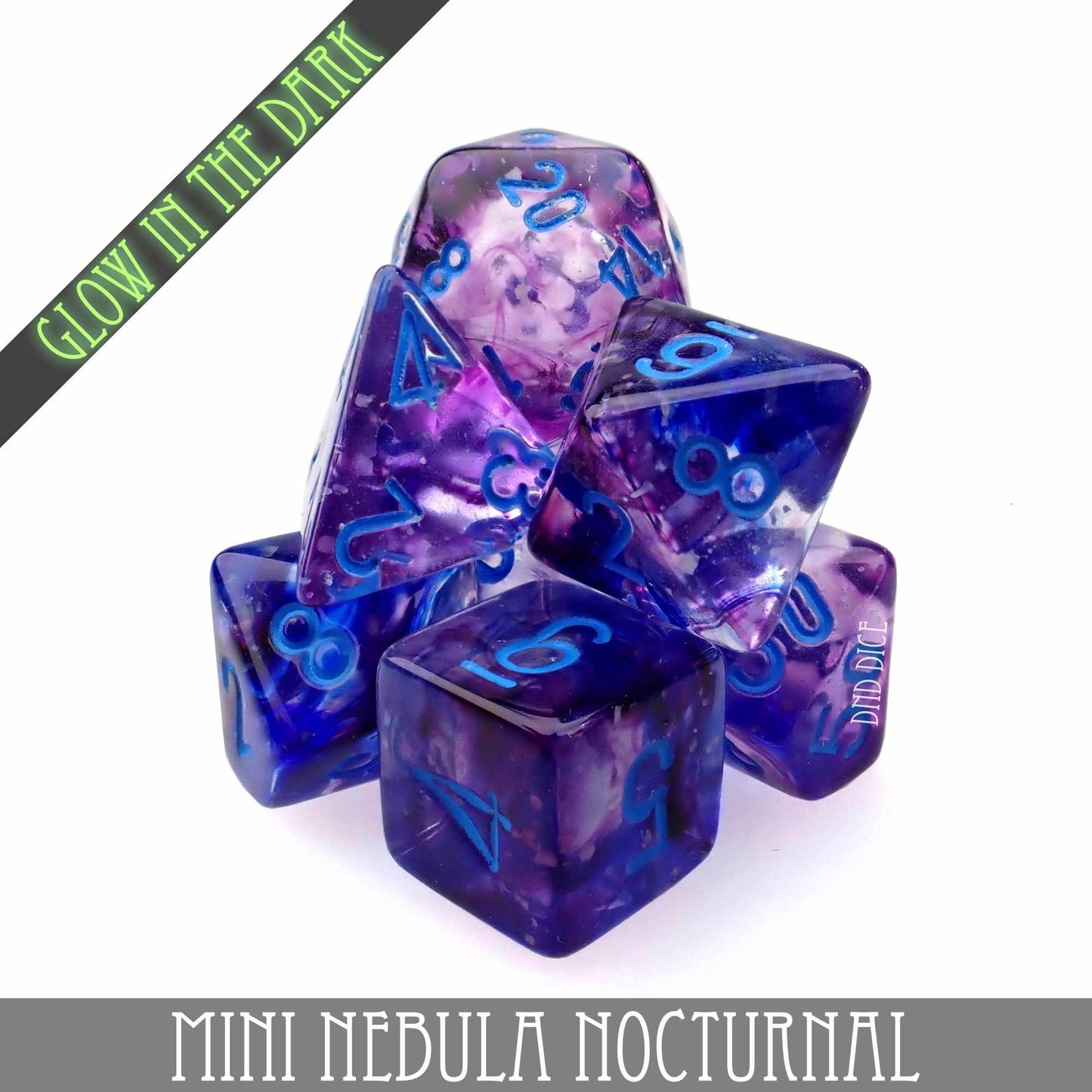 Mini Nebula Nocturnal Dice Set (10mm) - 
