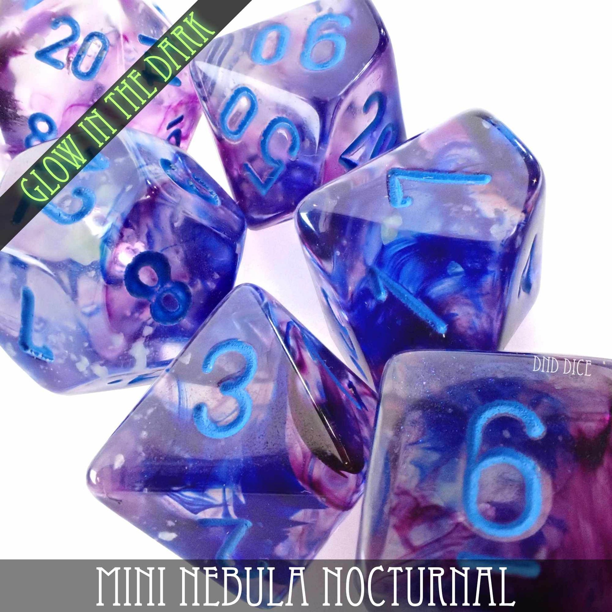 Mini Nebula Nocturnal Dice Set (10mm) - 