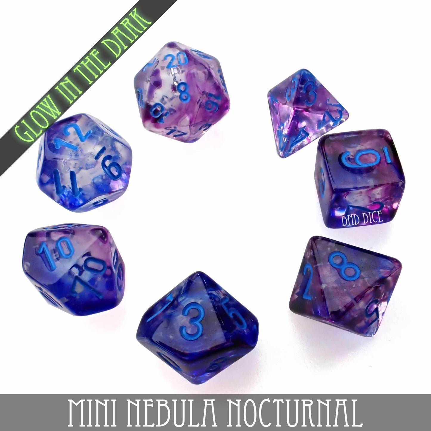 Mini Nebula Nocturnal Dice Set (10mm) - 