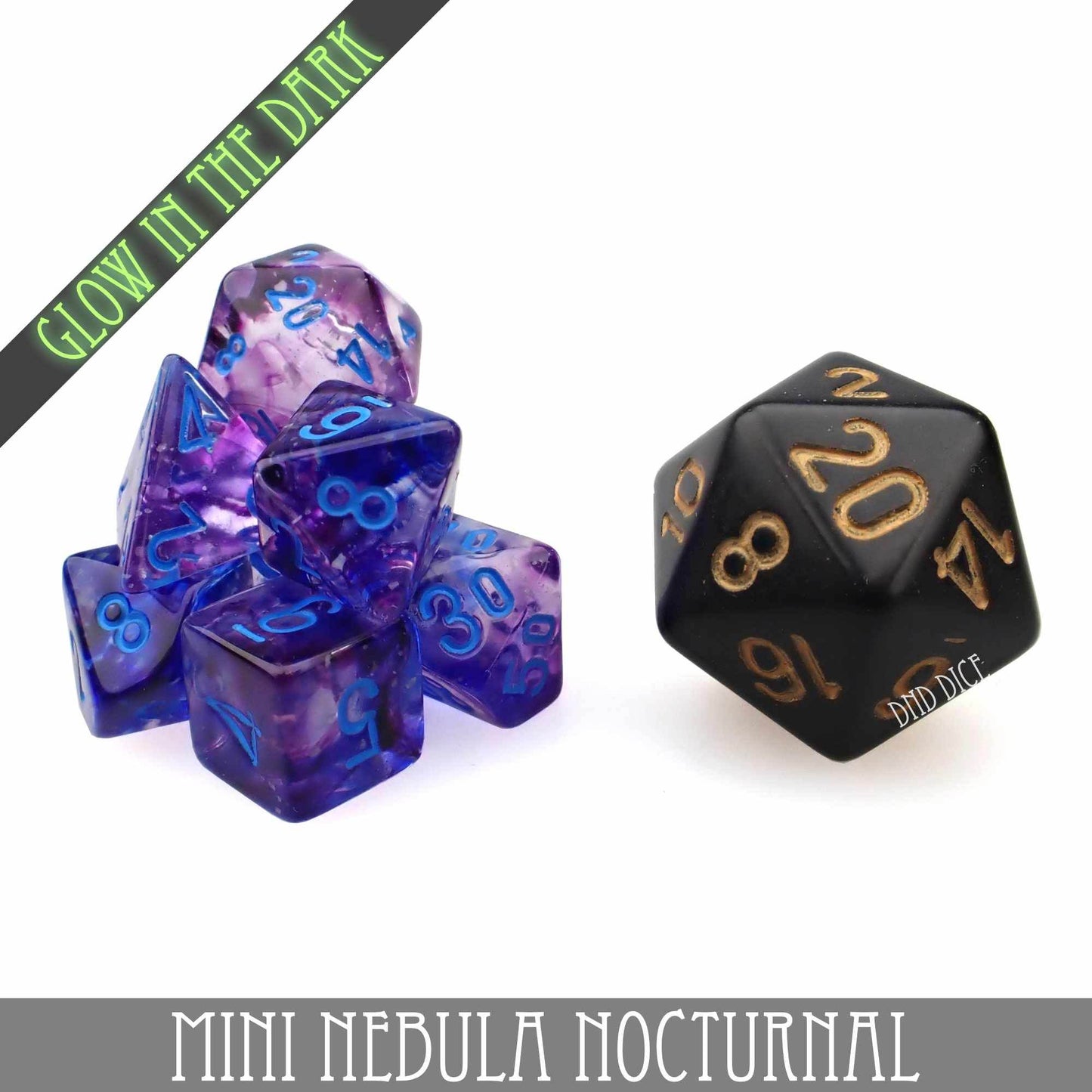 Mini Nebula Nocturnal Dice Set (10mm) - 