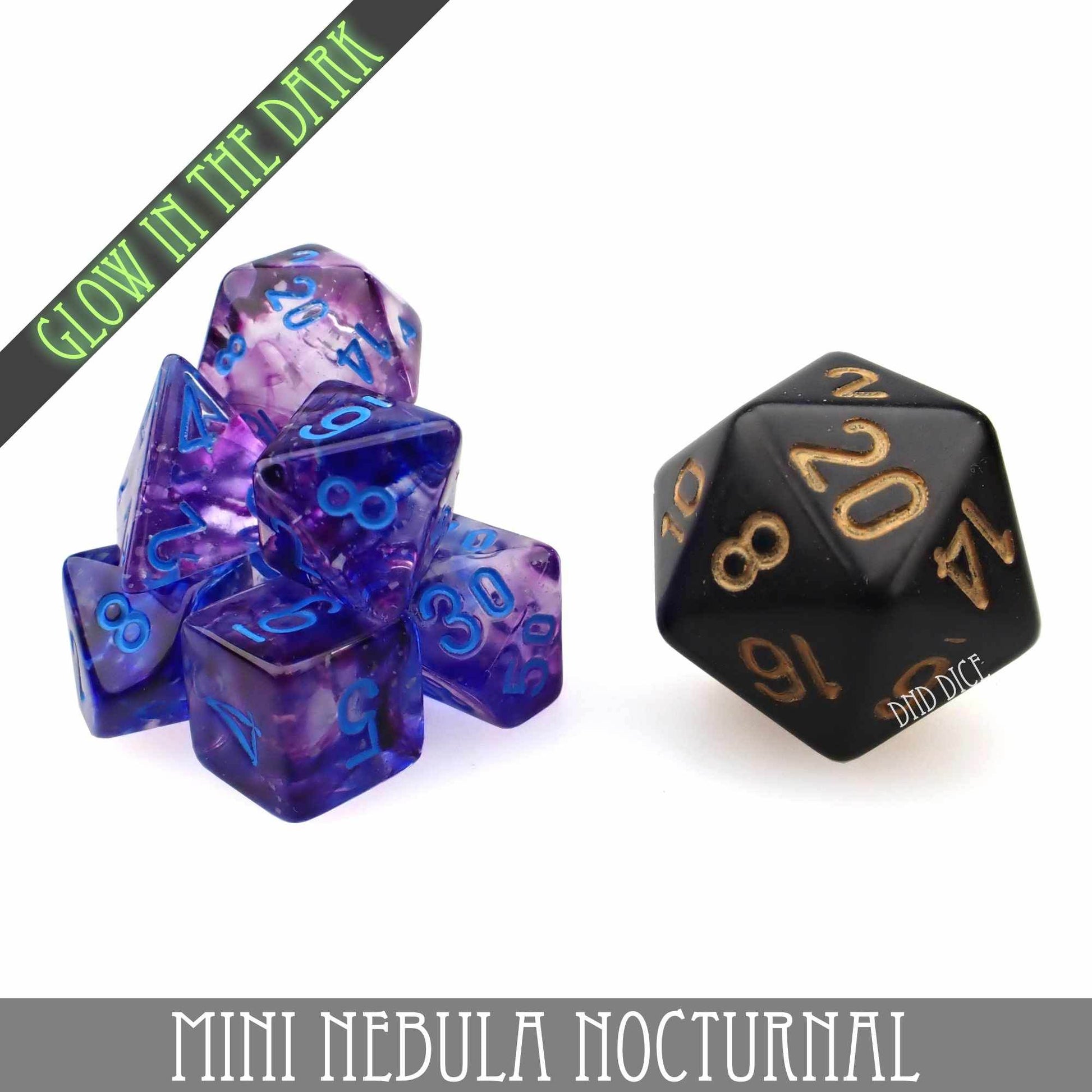 Mini Nebula Nocturnal Dice Set (10mm) - 