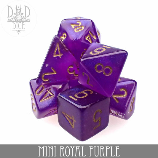 Mini Royal Purple Dice Set (10mm) - 