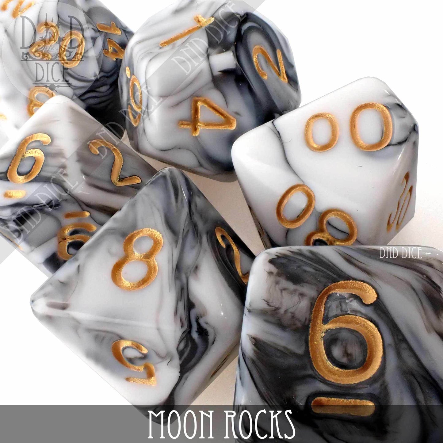 Moon Rocks 7 or 11 Dice Set - 7 Dice Set