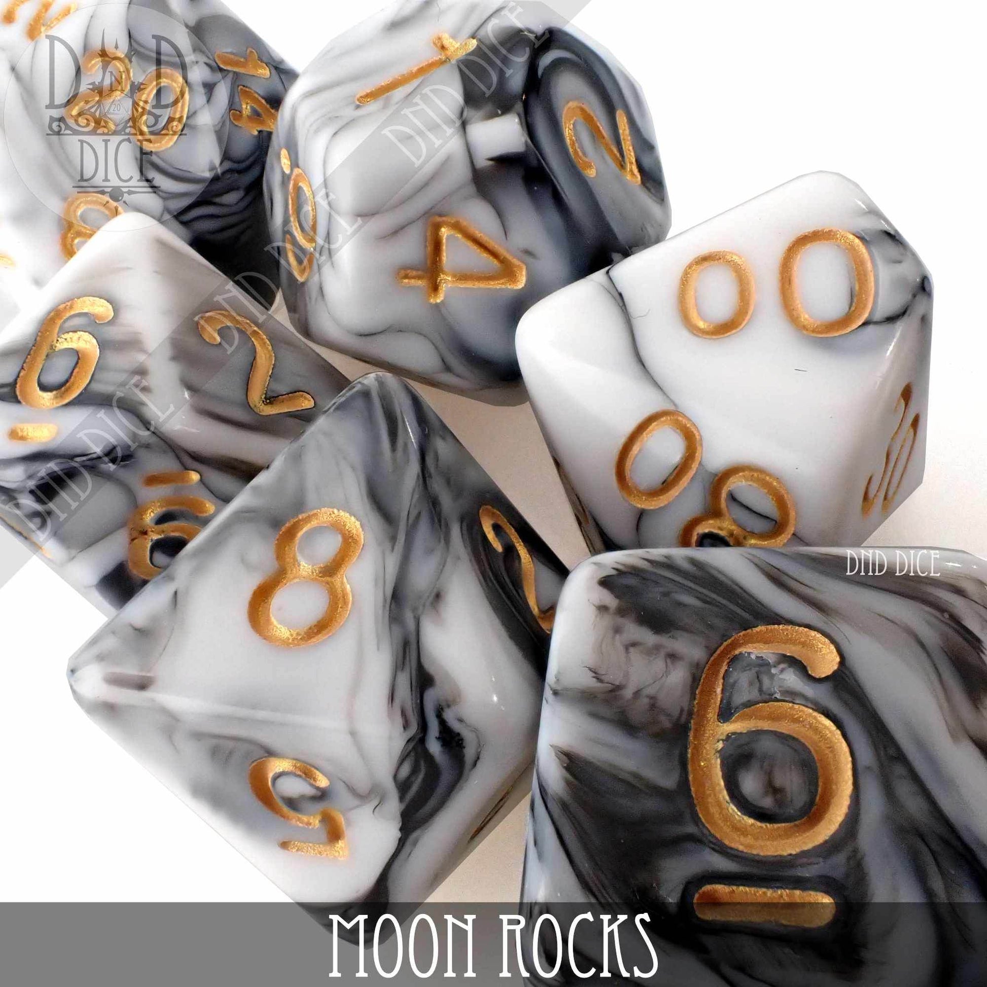 Moon Rocks 7 or 11 Dice Set - 7 Dice Set