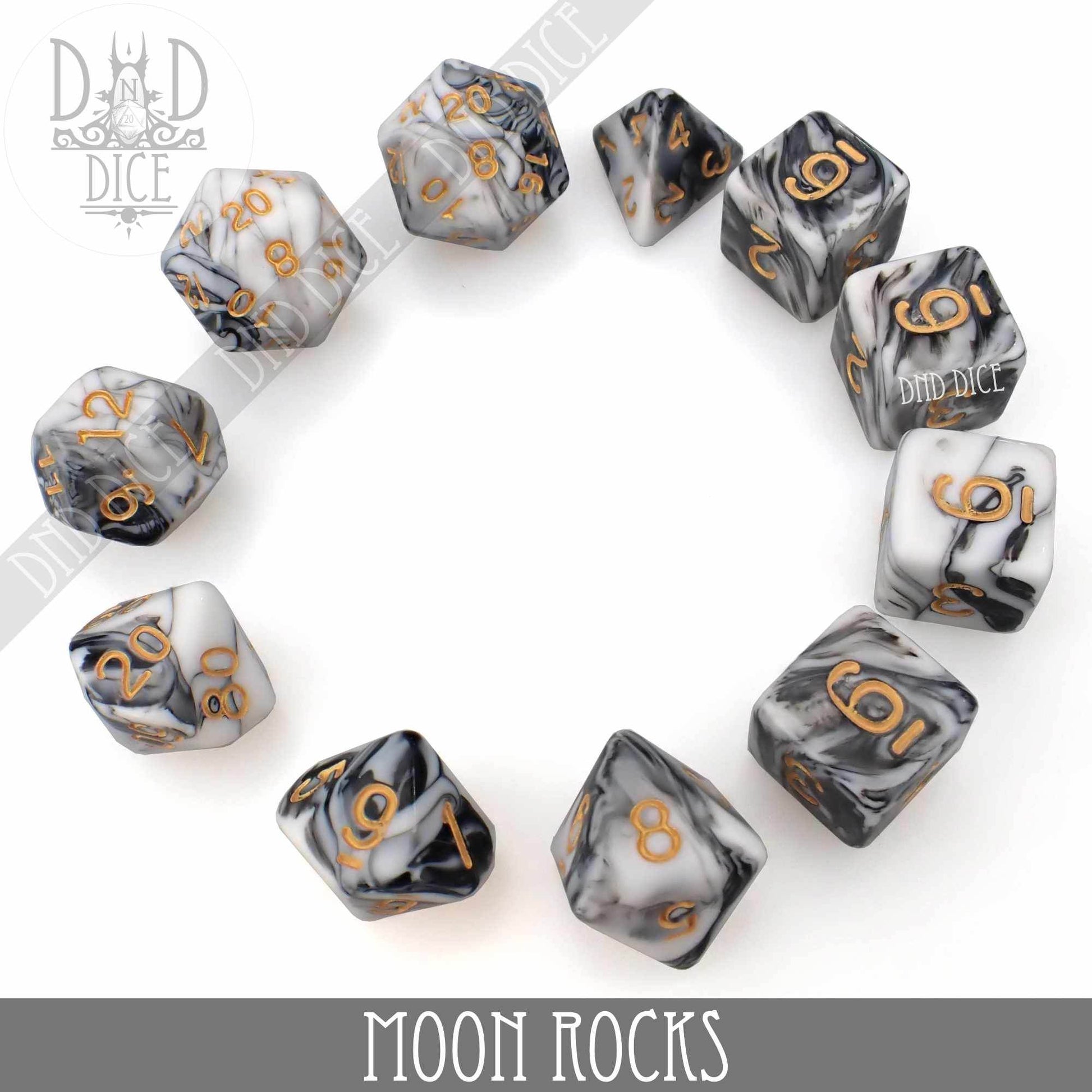 Moon Rocks 7 or 11 Dice Set - 7 Dice Set
