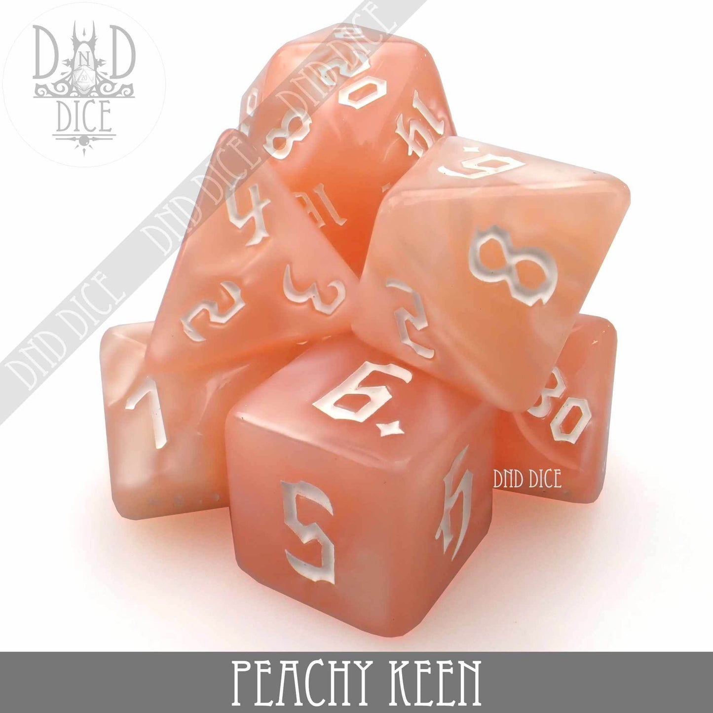 Peachy Keen Dice Set - 