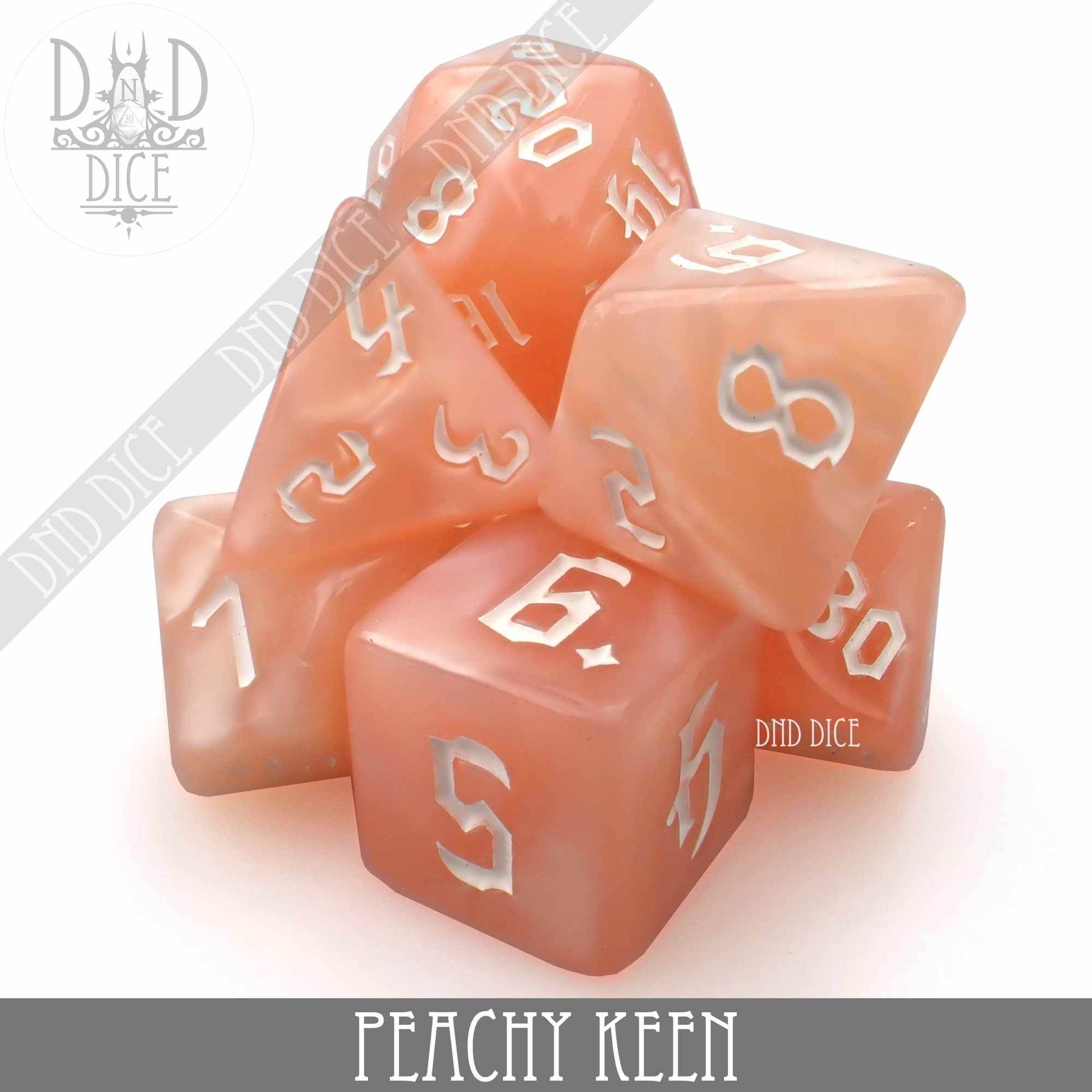 Peachy Keen Dice Set - 
