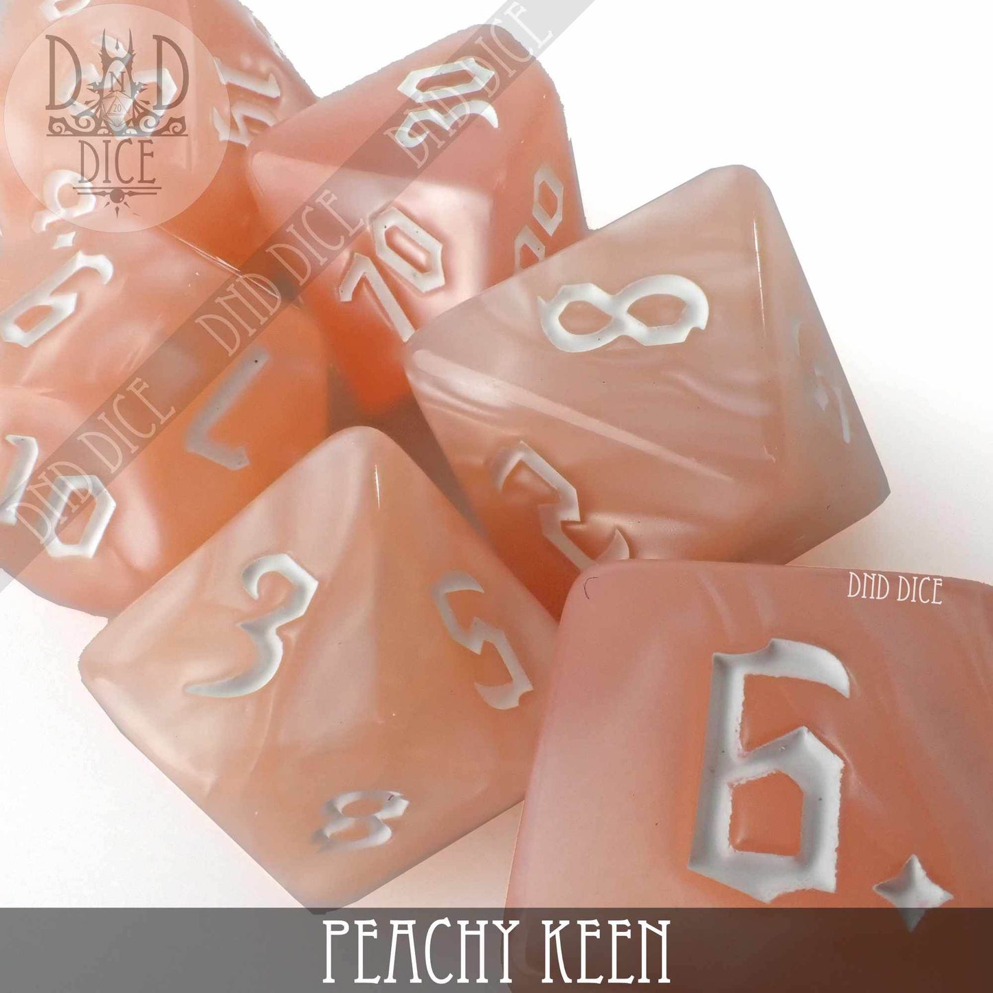 Peachy Keen Dice Set - 