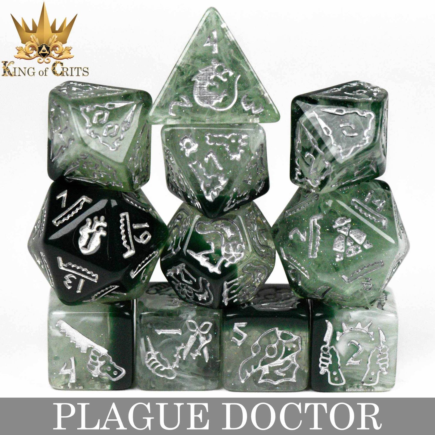 Plague Doctor 11 Dice Set - 