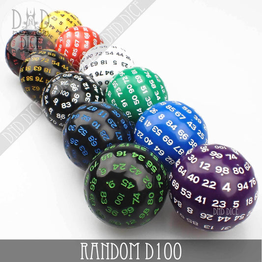 D100 Single Oversize Dice (Random Color) - 