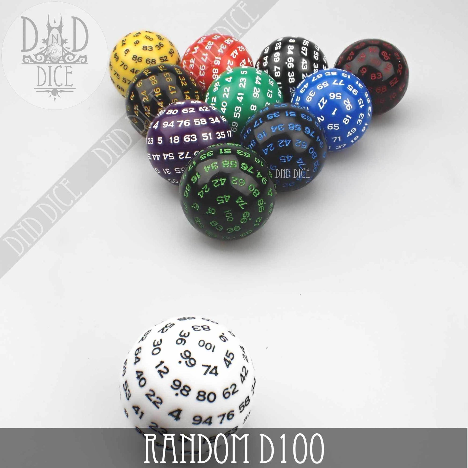 D100 Single Oversize Dice (Random Color) - 
