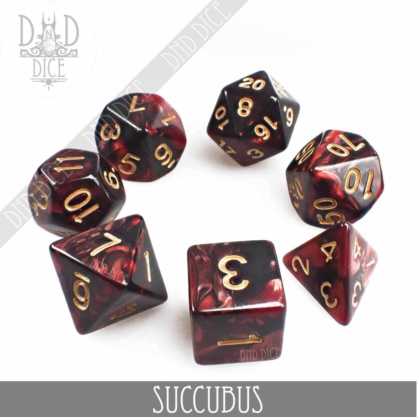 Succubus 7 or 11 Dice Set - 7 Dice Set