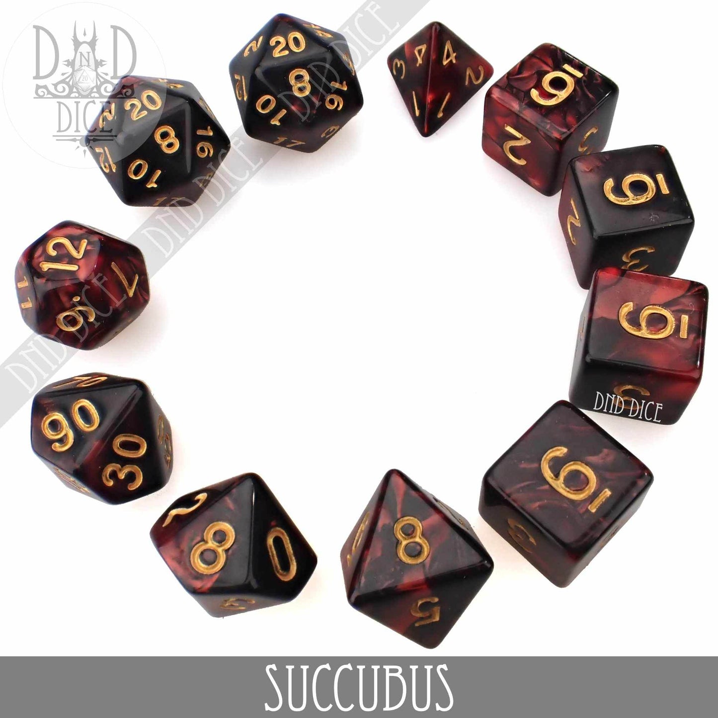 Succubus 7 or 11 Dice Set - 7 Dice Set