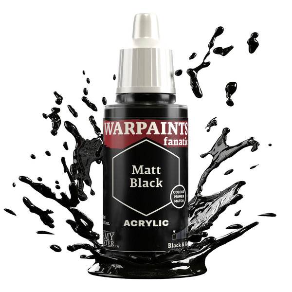 The Army Painter Warpaints Fanatic Acrylic (18 ml) Vol 1. Cool & Neutral Colors - Matt Black