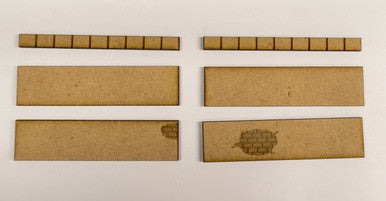 28mm Scale Two Wall Sections - 3" long each - 28MMDF572