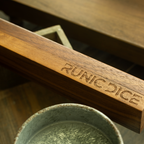 Black Walnut Wood Magnetic Dice Storage Box
