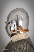 Bascinet Helmet with Visor 2.5mm Polished