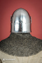 Bascinet Helmet 14th Cent. 2mm Polished