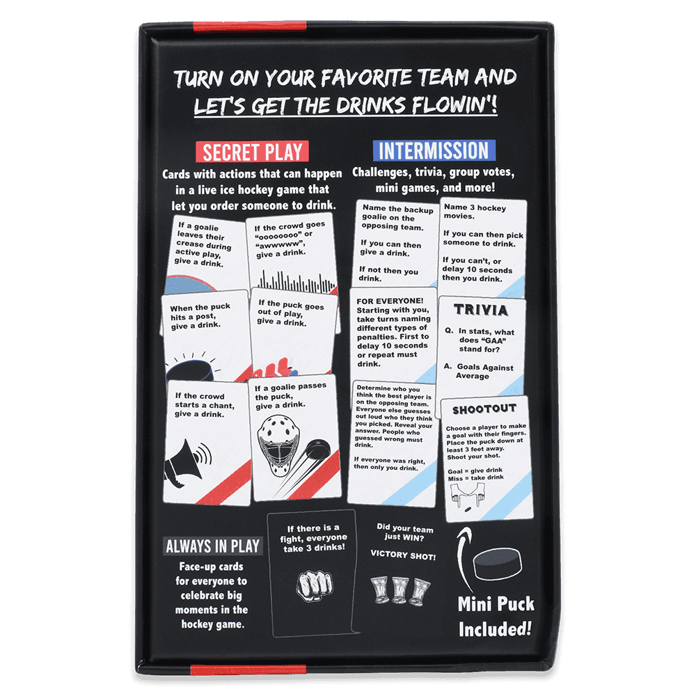 WATCH HOCKEY, GET DRUNK - The Live Hockey Drinking Game - 