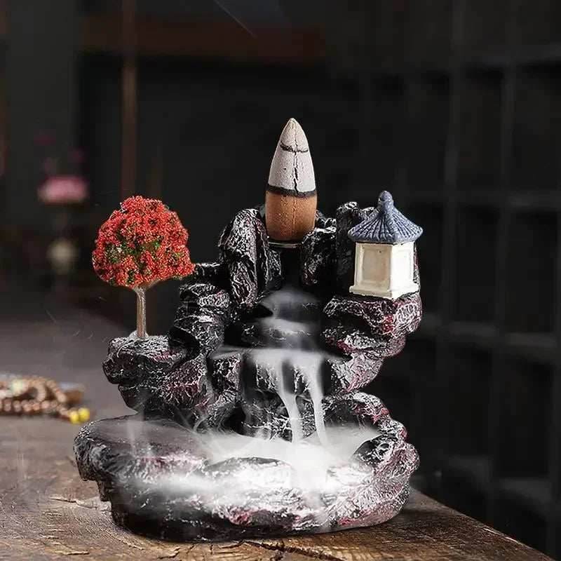 Waterfall Backflow Incense For Home And Office Decoration With Incense Cones - 1pcs