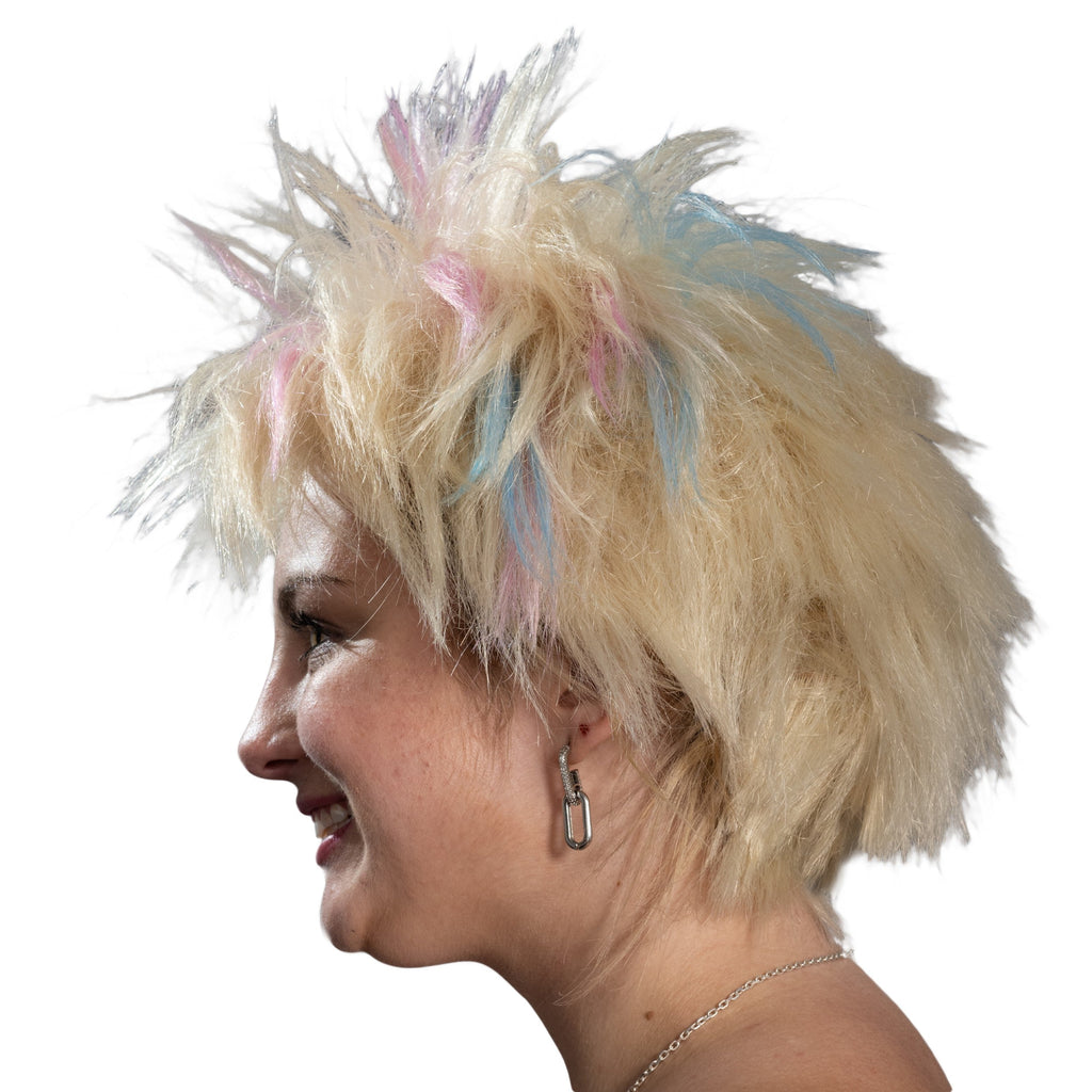 Weird Beauty Doll 1980's Short Hair Punk Halloween Cosplay Costume Blonde Wig