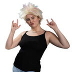 Weird Beauty Doll 1980's Short Hair Punk Halloween Cosplay Costume Blonde Wig
