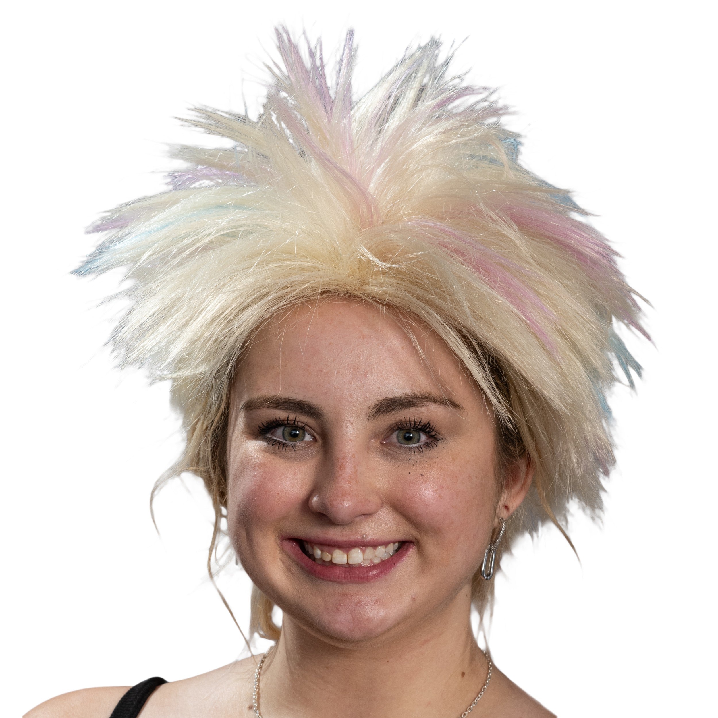 Weird Beauty Doll 1980's Short Hair Punk Halloween Cosplay Costume Blonde Wig