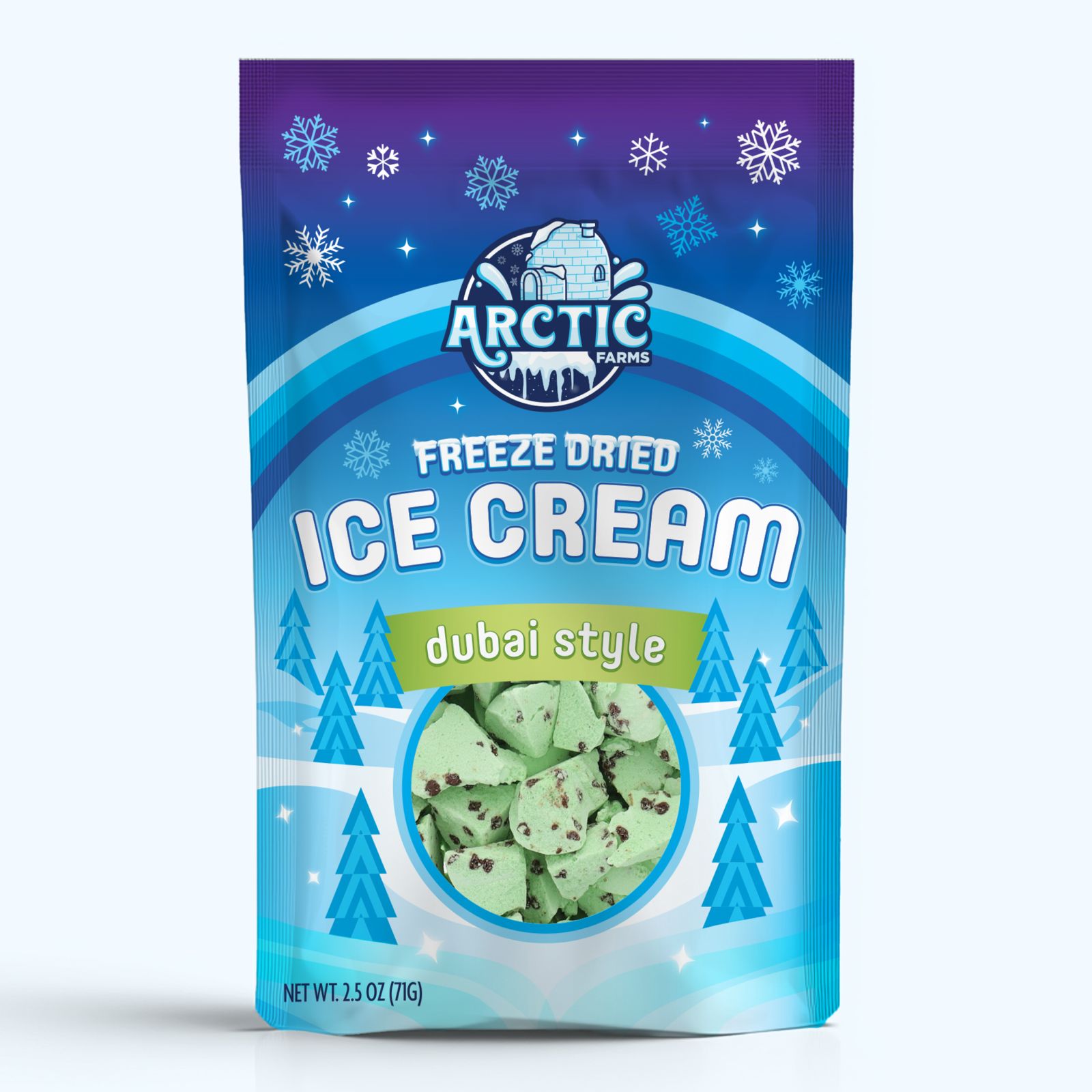 Freeze Dried Ice Cream That Does Not Melt (Bits) Dubai Style Chocolate Pistachio