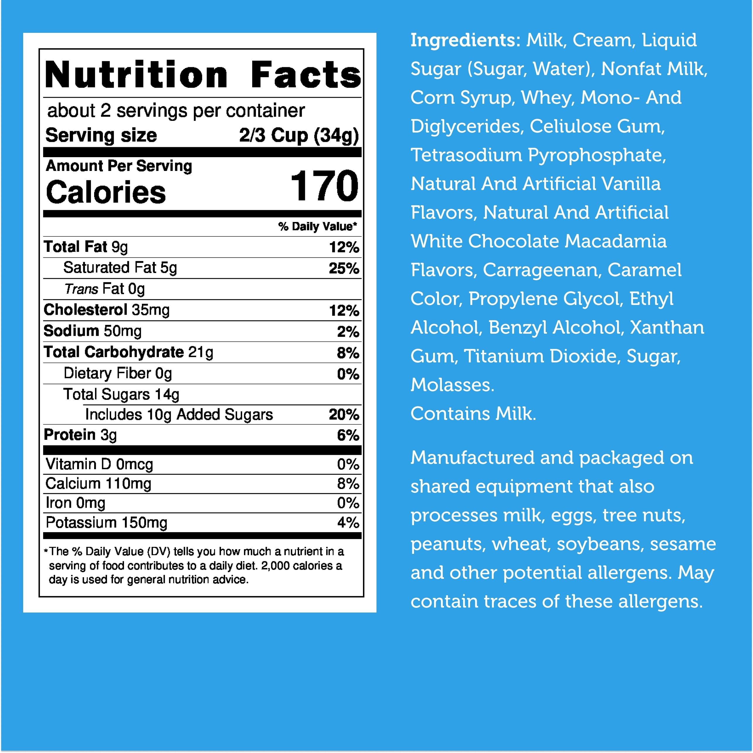 Freeze Dried Ice Cream That Does Not Melt (Bits) White Chocolate Macadamia