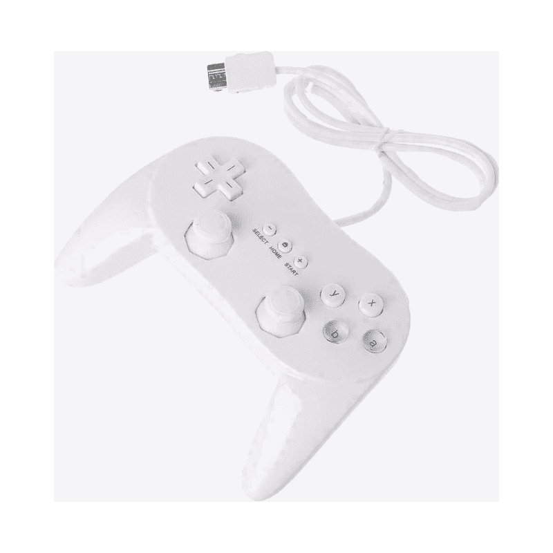 Wired Classic Controller (2) - White (Pro Style) - Wii & Wii-U - Role-Players