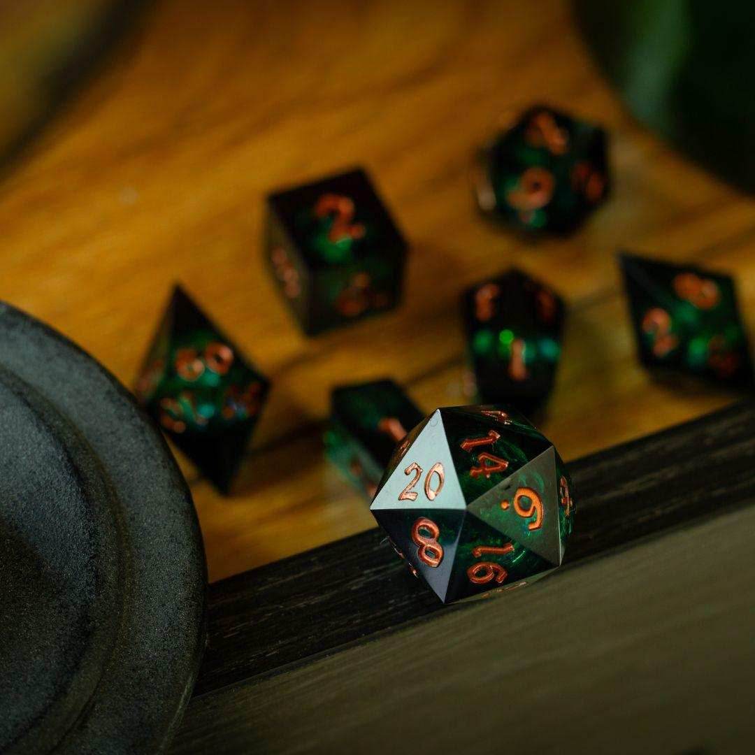 Witchwood Heart Liquid Core DND Dice Set - 1 D20 (Not Full Set)
