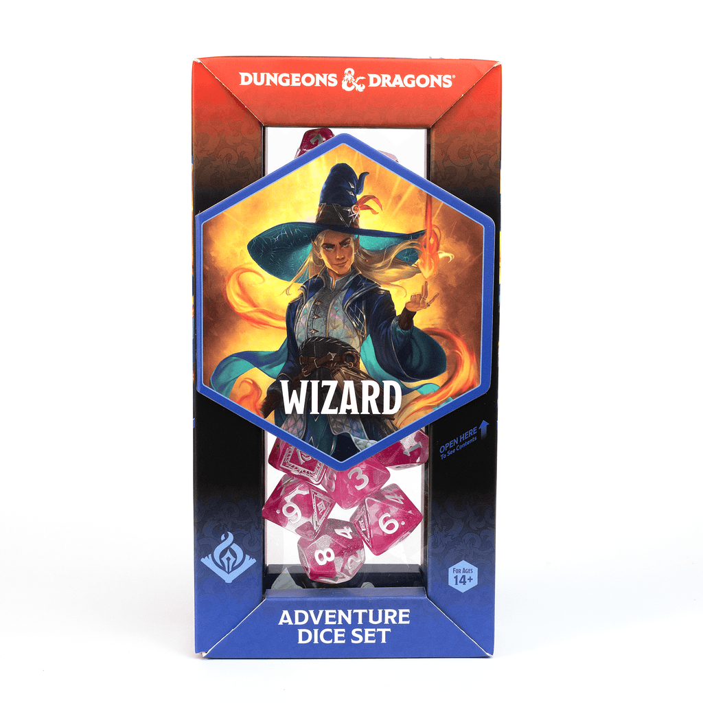 D&D Adventure Dice Set - Wizard Edition | Fuchsia 16pc Collection - 