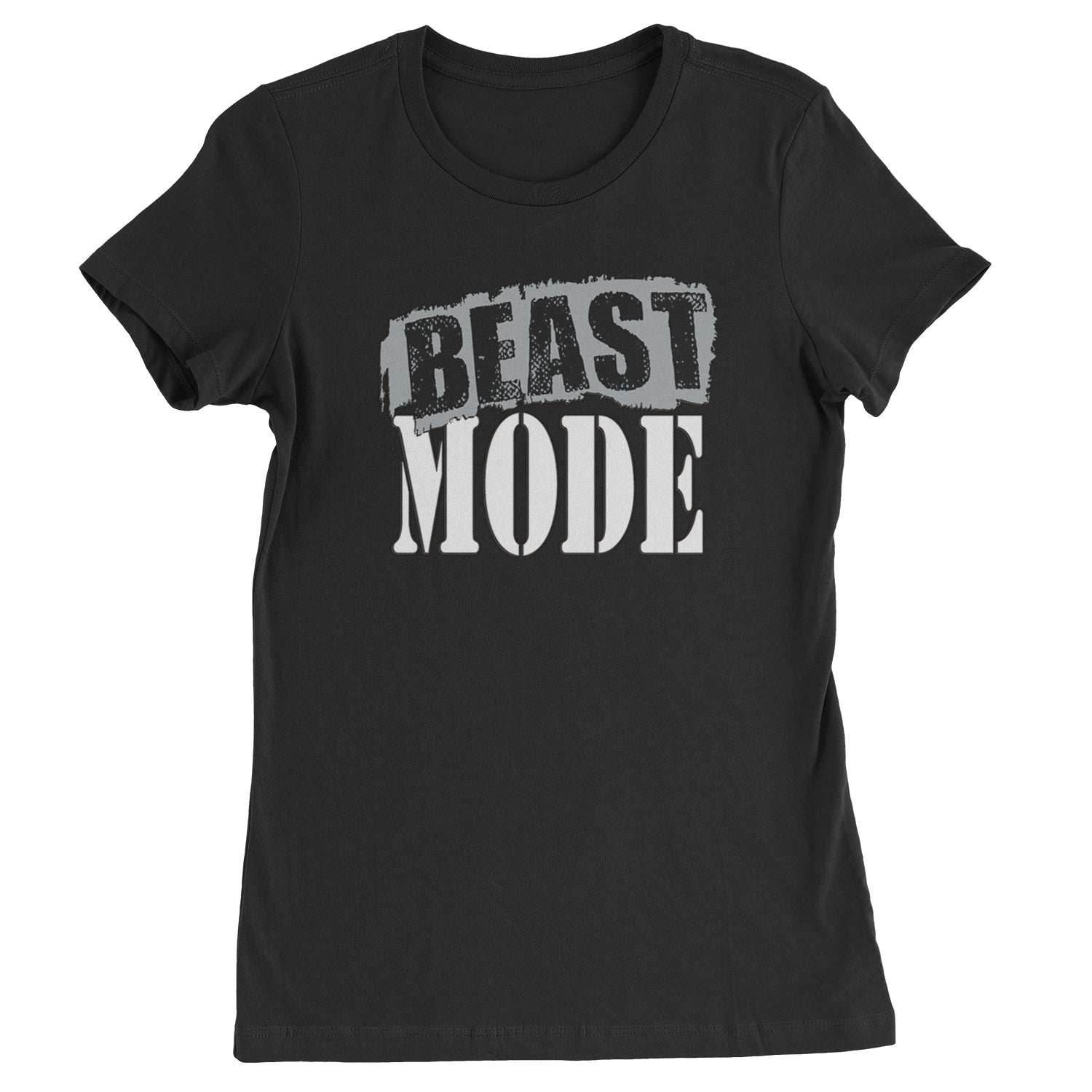 Beast Mode Training Gym Workout Womens T-shirt - Black / Womens X-Small
