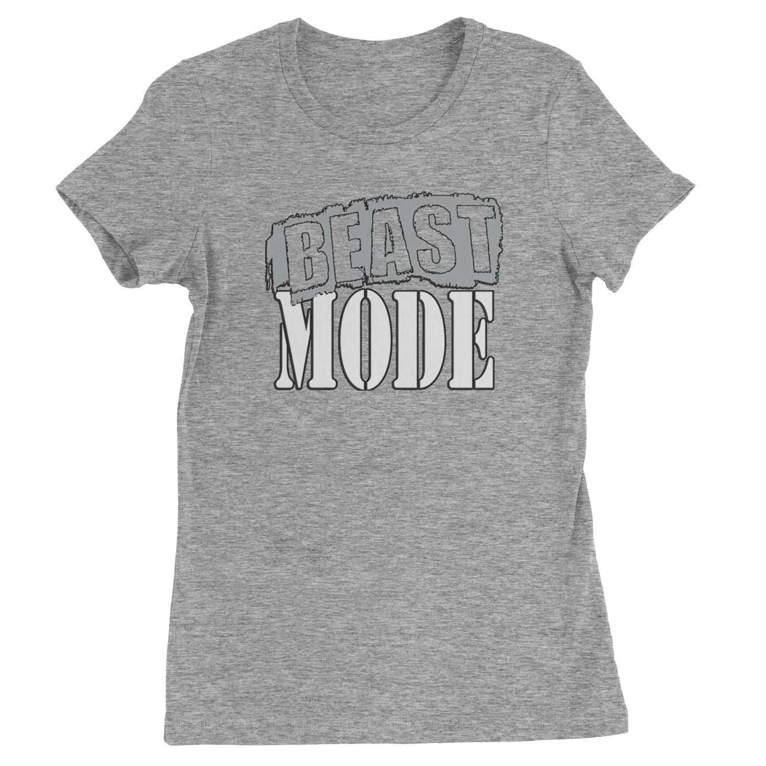 Beast Mode Training Gym Workout Womens T-shirt - Heather Grey / Womens X-Small