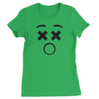 Emoticon XX Eyes Smile Face Womens T-shirt - Kelly Green / Womens X-Small