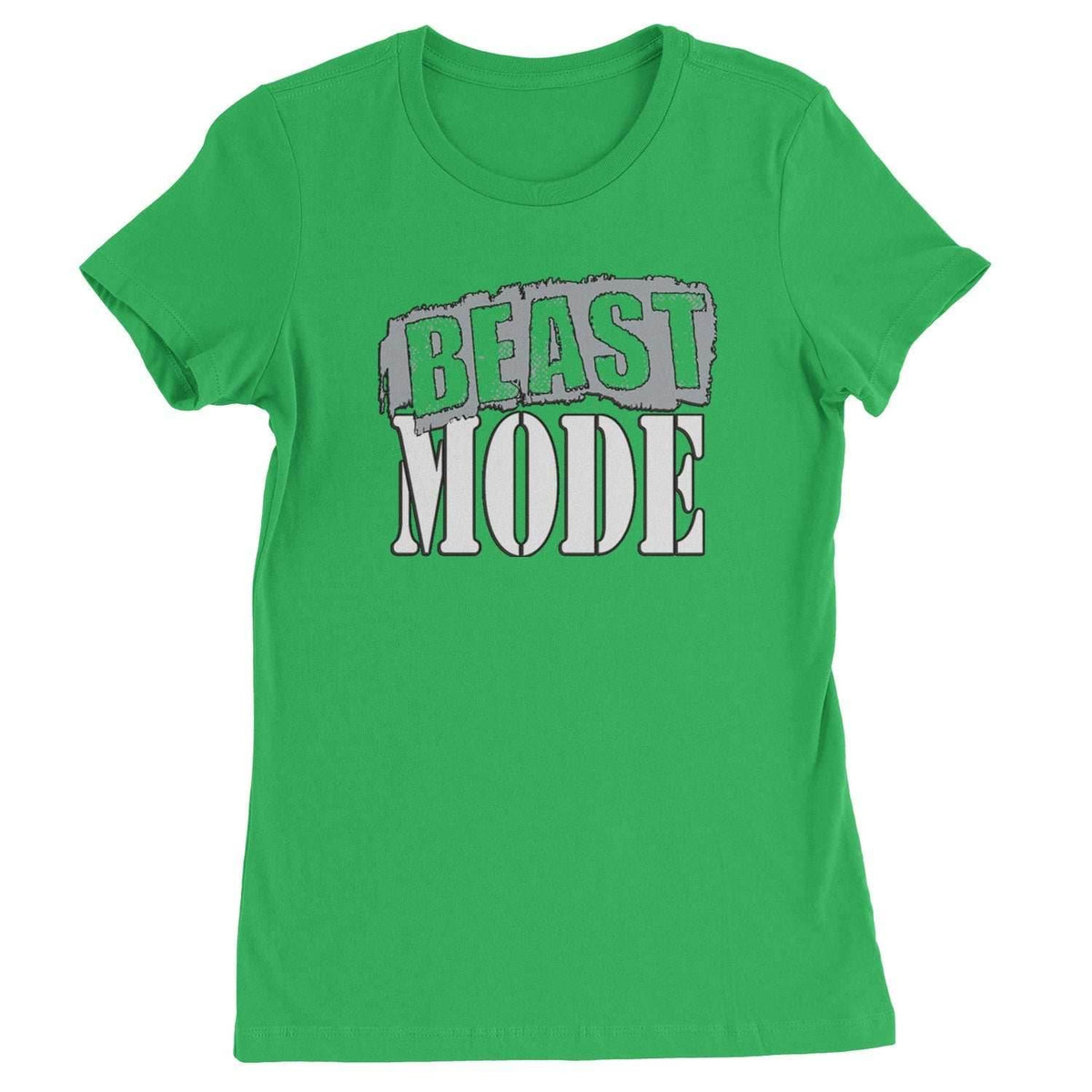 Beast Mode Training Gym Workout Womens T-shirt - Kelly Green / Womens X-Small