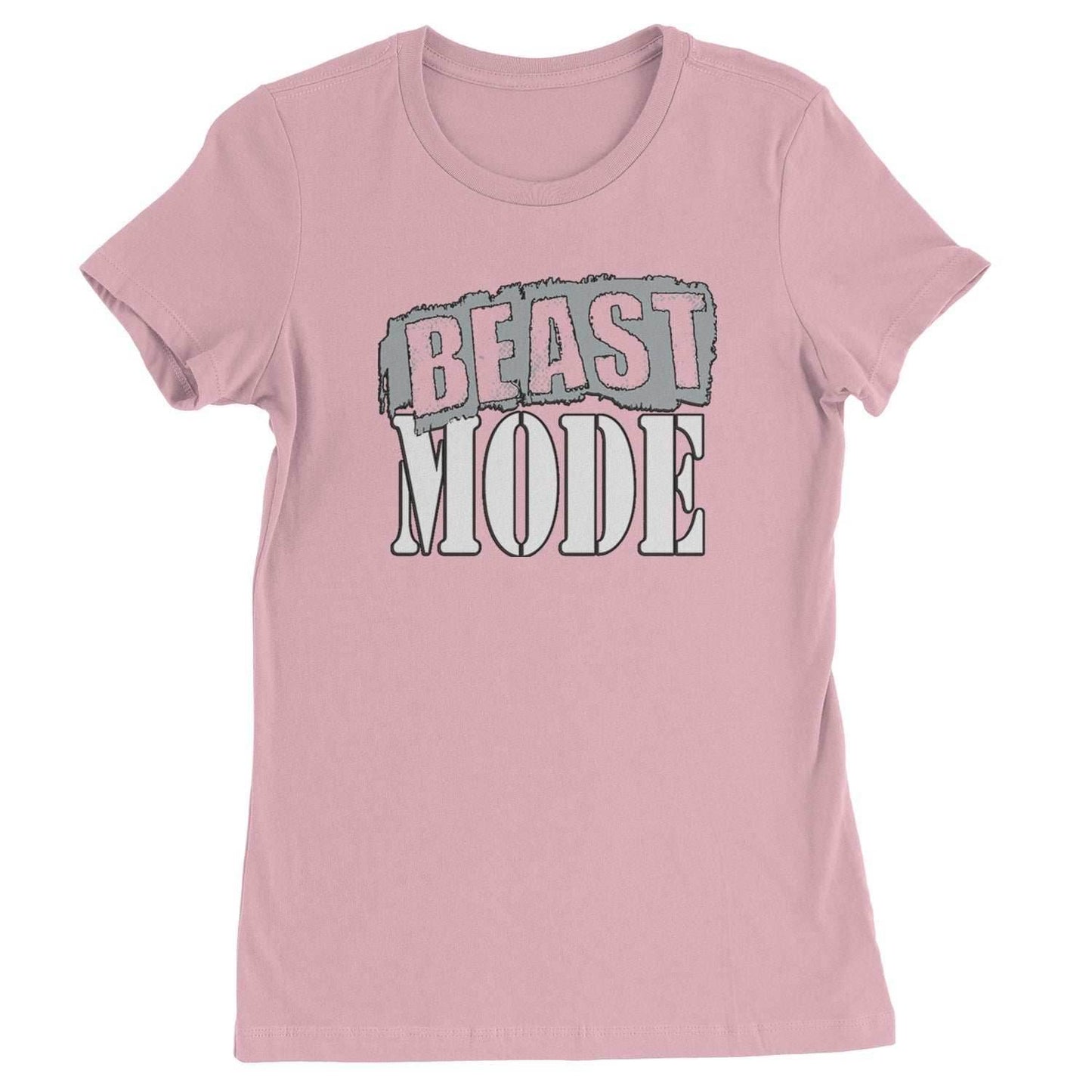 Beast Mode Training Gym Workout Womens T-shirt - Light Pink / Womens X-Small