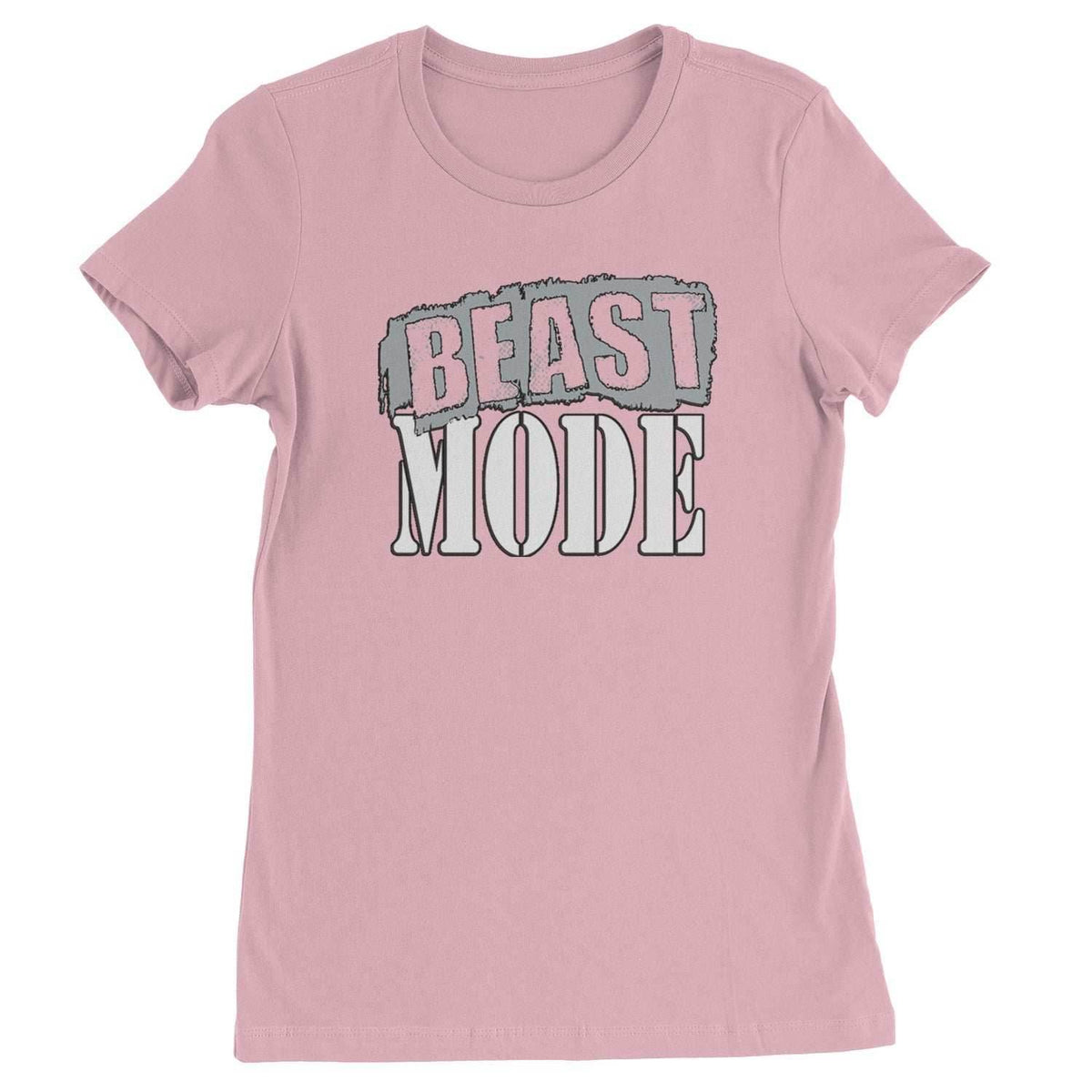 Beast Mode Training Gym Workout Womens T-shirt - Light Pink / Womens X-Small