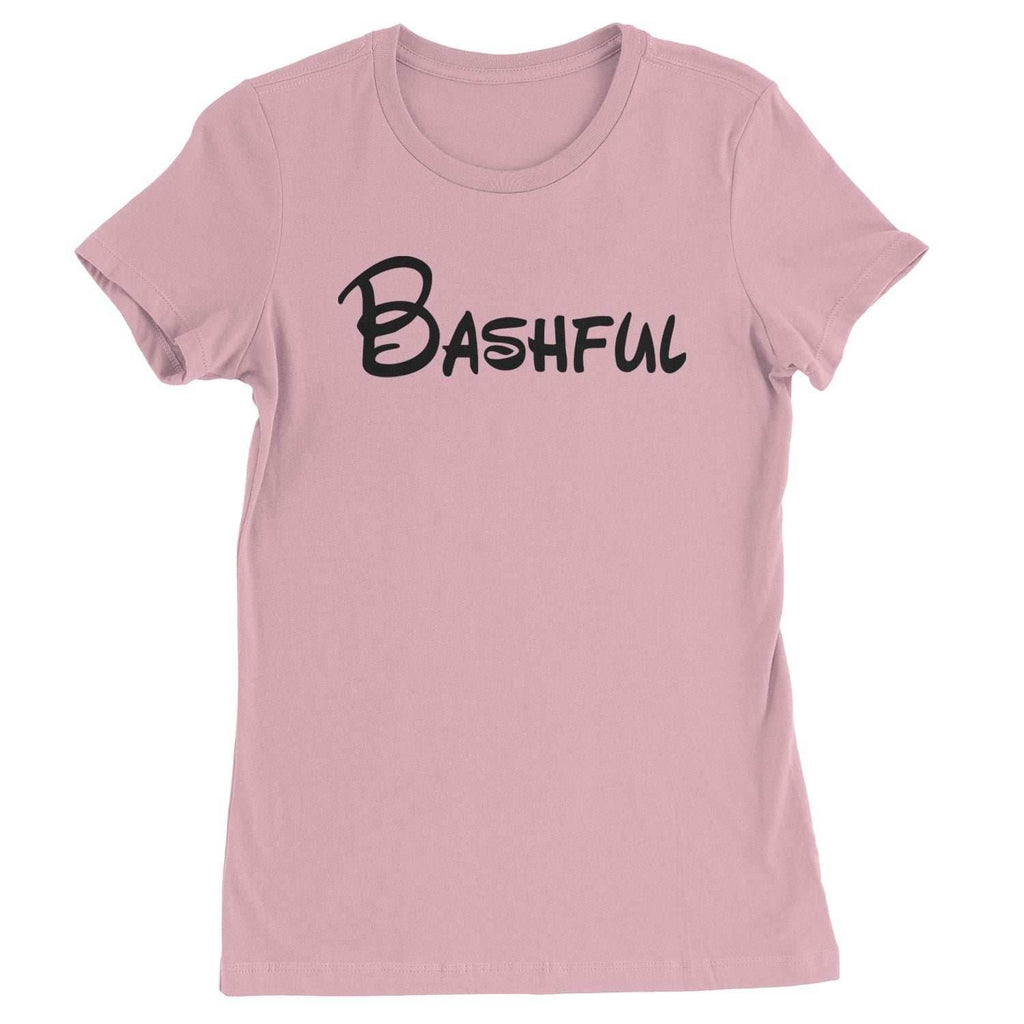 Bashful - 7 Dwarfs Costume Womens T-shirt - Light Pink / Womens X-Small