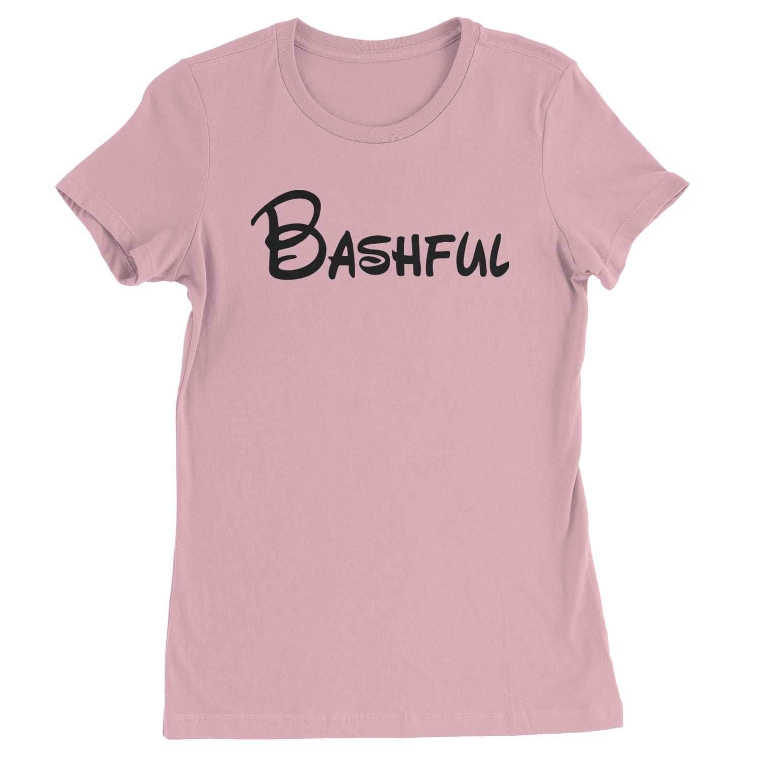 Bashful - 7 Dwarfs Costume Womens T-shirt - Light Pink / Womens X-Small