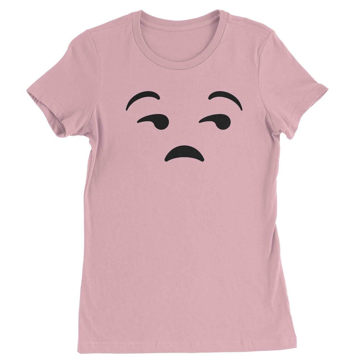 Emoticon Whatever Smile Face Womens T-shirt - Light Pink / Womens X-Small