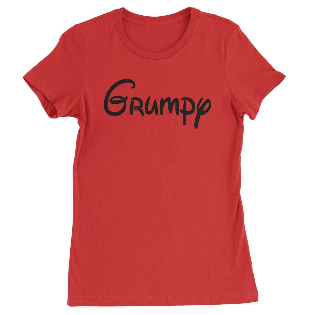 Grumpy - 7 Dwarfs Costume Womens T-shirt - Red / Womens X-Small