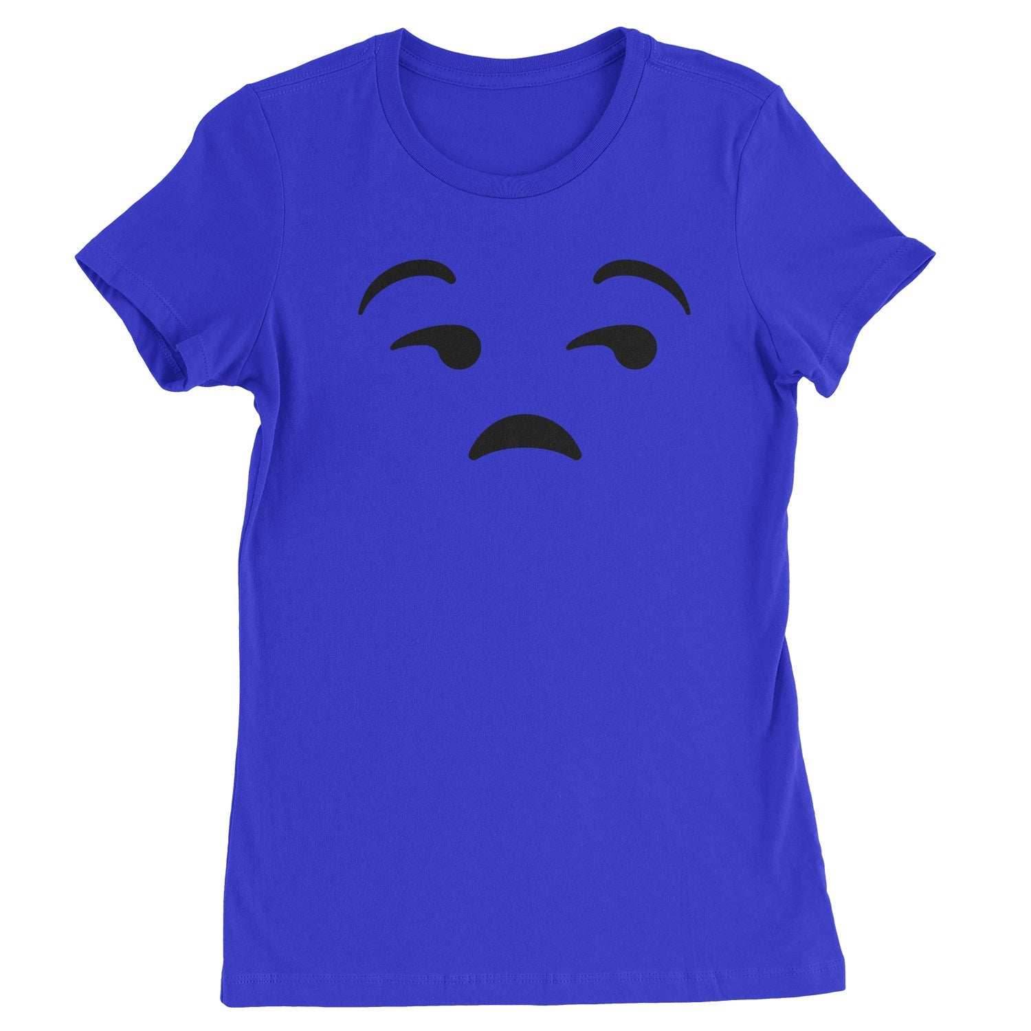 Emoticon Whatever Smile Face Womens T-shirt - Royal Blue / Womens X-Small