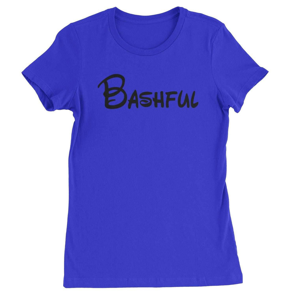 Bashful - 7 Dwarfs Costume Womens T-shirt - Royal Blue / Womens X-Small