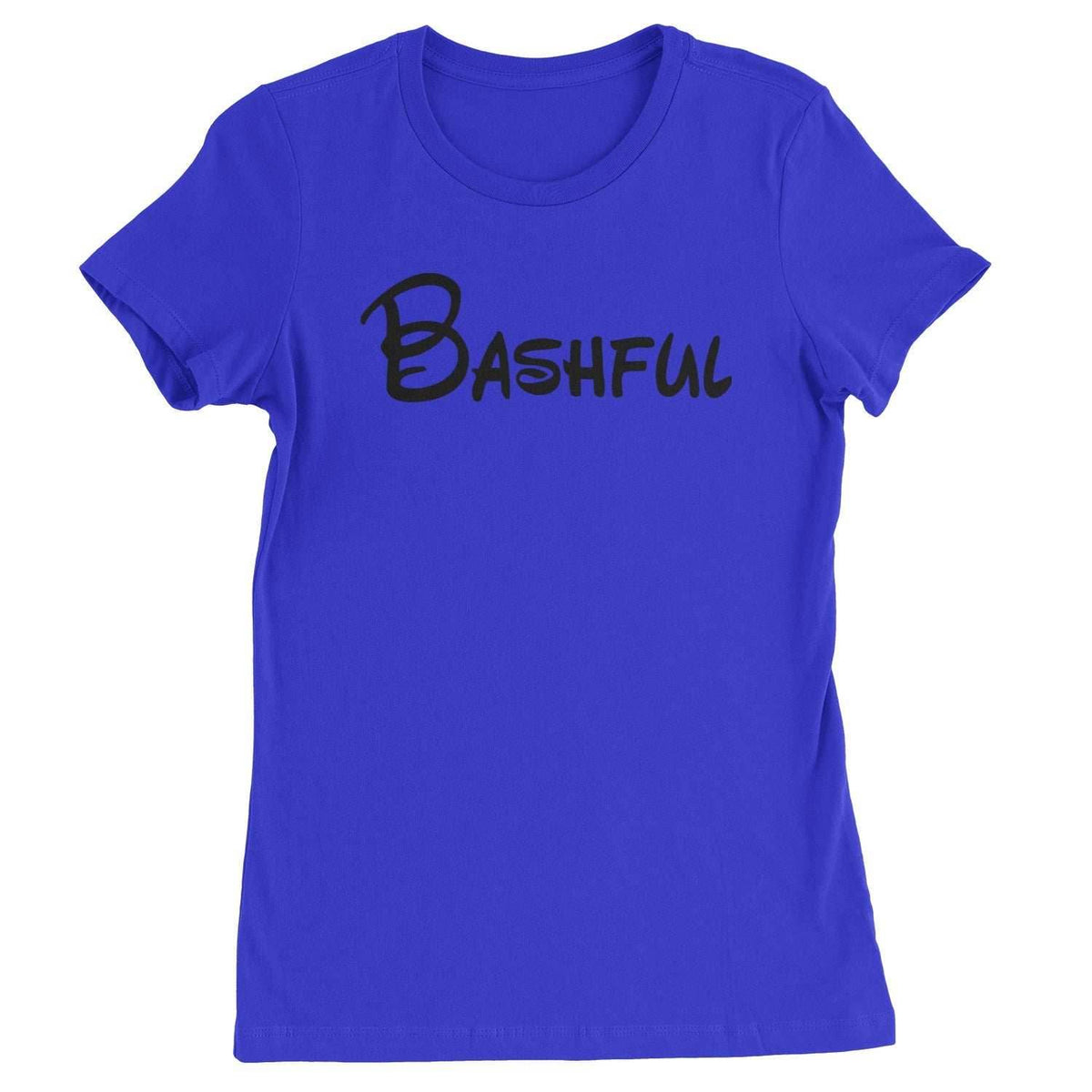 Bashful - 7 Dwarfs Costume Womens T-shirt - Royal Blue / Womens X-Small