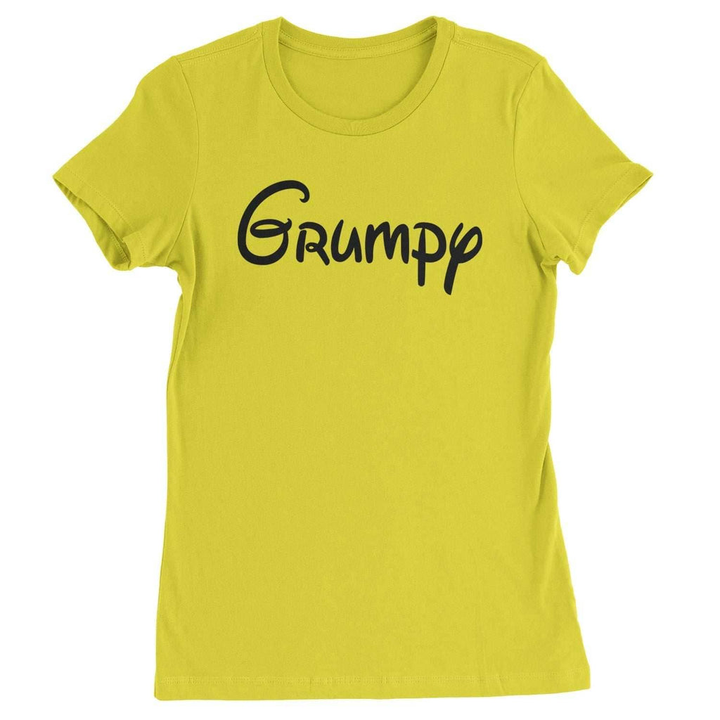 Grumpy - 7 Dwarfs Costume Womens T-shirt - Yellow / Womens X-Small