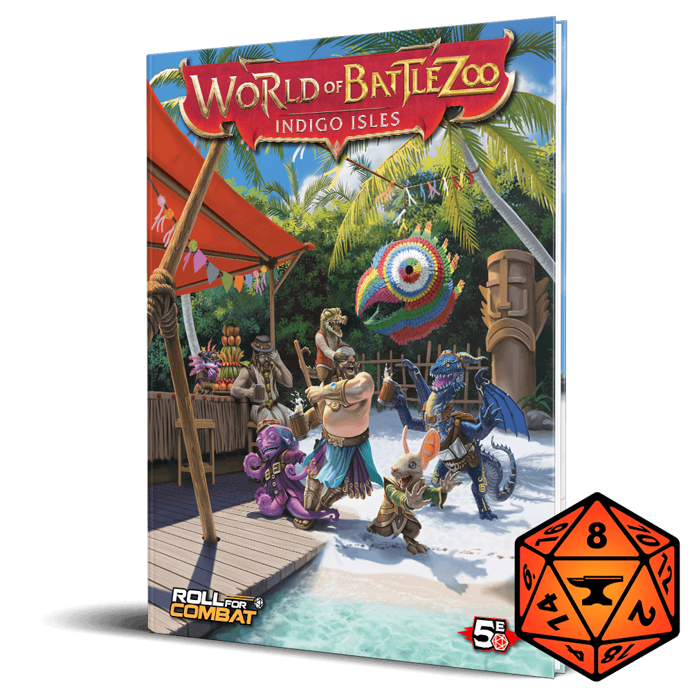 World of Battlezoo: Indigo Isles Hardcover & PDF - D&D 5th Edition / Hardcover & PDF & Foundry VTT Module