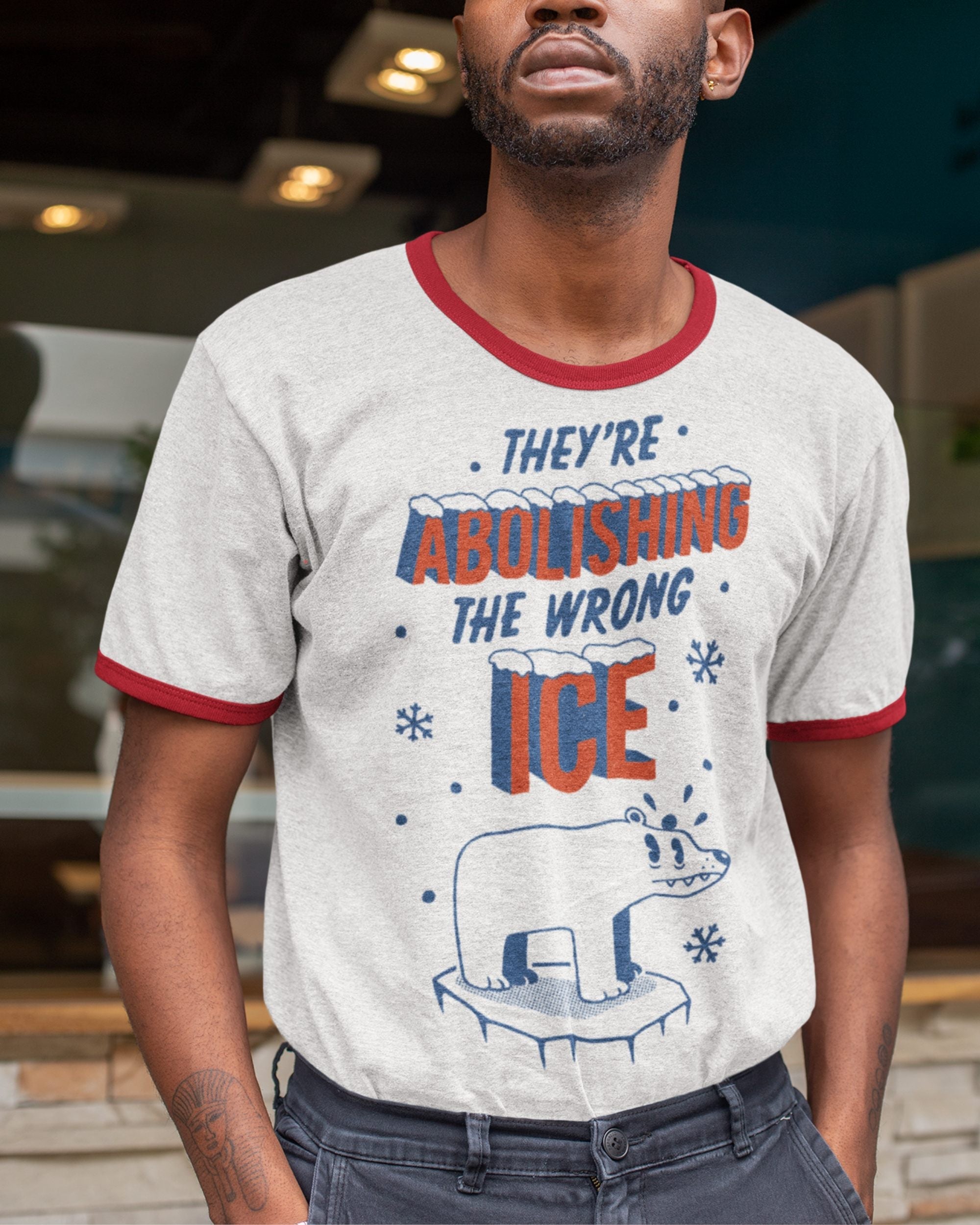 'Wrong ICE' Ringer Shirt