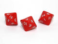 Opaque d16 Red/white Sixteen Sided Dice DnD Rpg Dice (sold per die) XQ1604 - 